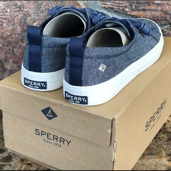 NEW Sperry Crest Vibe Sparkle Linen Sneakers - Picture 6 of 10